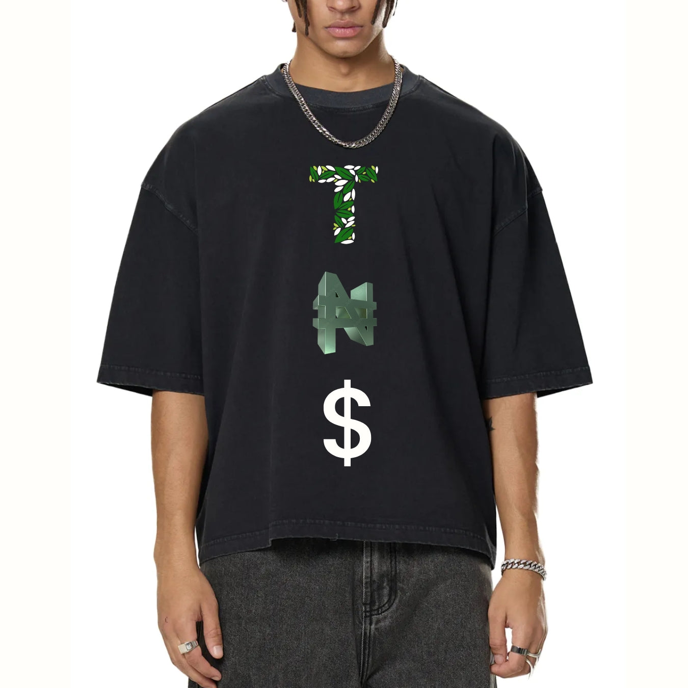 TNS currency oversized t shirt